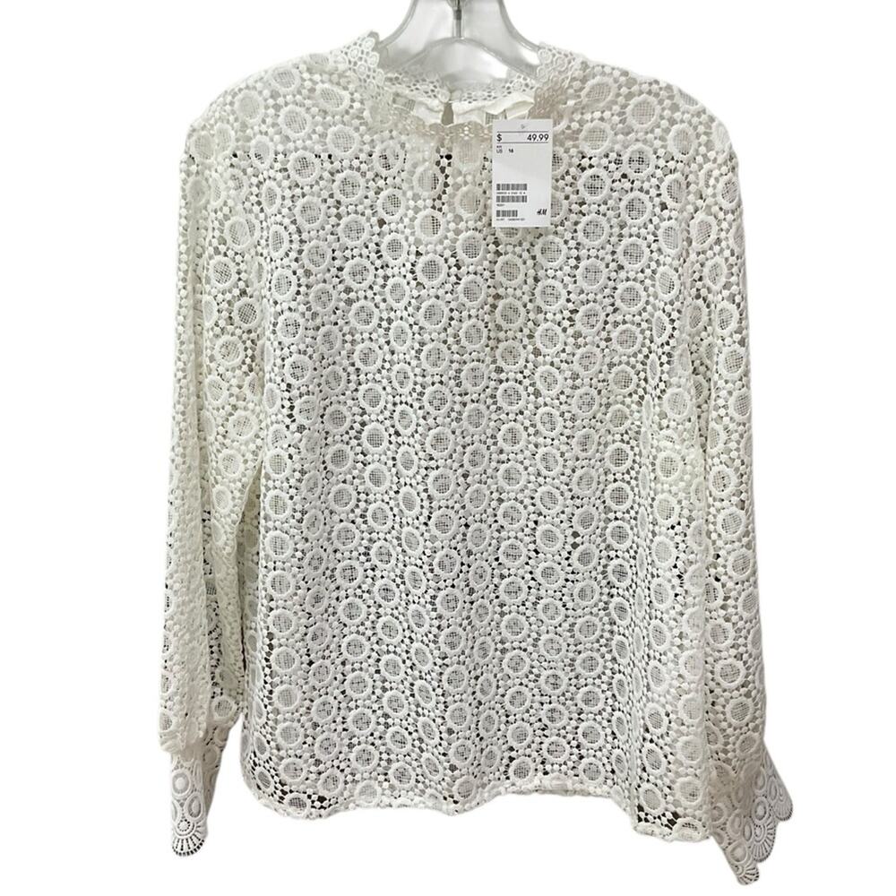 H&M Elegant Cream Lace Top Size 16 NWTH & M Elegant Cream Lace Top Size 16 NWT